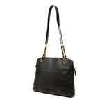 Chanel Caviar Logo Chain Shoulder Bag