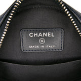 Chanel Caviar Striped CC Filigree Round Crossbody
