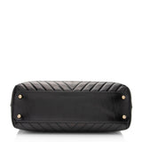 Chanel Chevron Calfskin Coco Top Handle Medium Flap Bag (SHF-ZMgzVP)