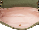 Chanel Chevron Canvas Patchwork Cuba CC Maxi Flap Bag