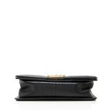 Chanel Chevron Caviar Leather Old Medium Boy Bag