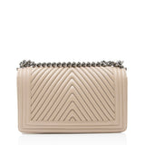 Chanel Chevron Lambskin Beaded New Medium Boy Bag