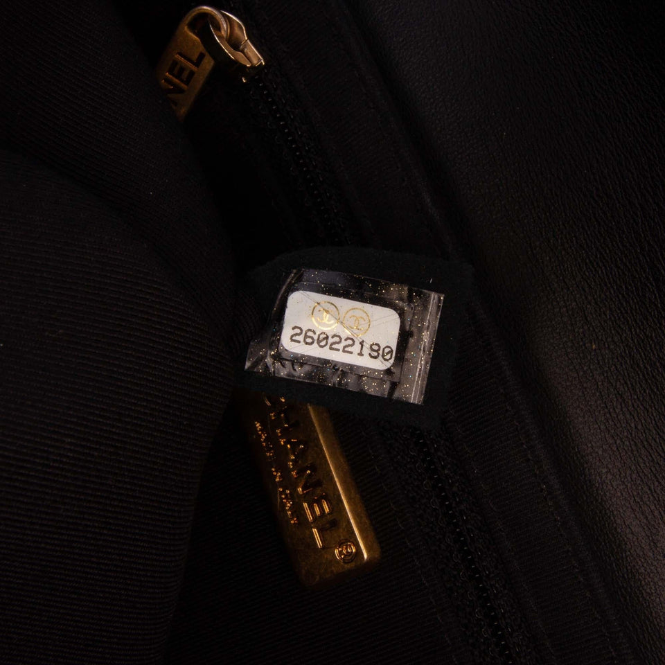 Chanel Chevron Lambskin CC Medallion Button Flap Clutch
