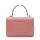 Chanel Chevron Lambskin Trendy CC Small Top Handle