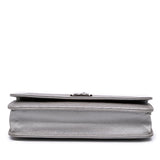 Chanel Chevron Metallic Caviar Boy Wallet On Chain