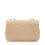 Chanel Chevron Metallic Caviar Leather Statement Small Flap Bag