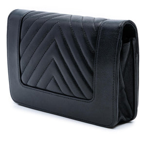 Chanel Chevron Sheepskin Mademoiselle Vintage Wallet on Chain