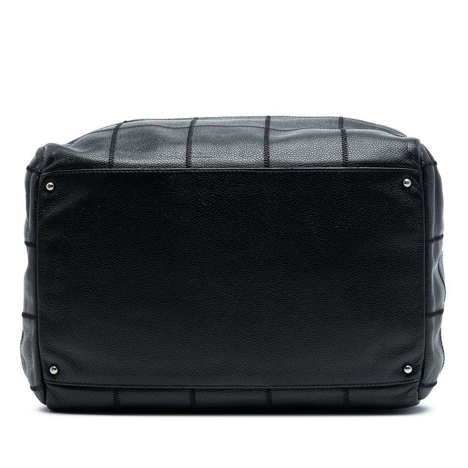 Chanel Choco Bar Caviar LAX Bowler Bag