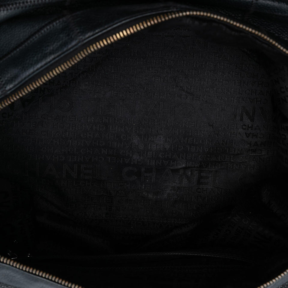 Chanel Choco Bar Caviar LAX Bowler Bag