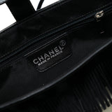 Chanel Chocolate Bar Printed Canvas Fringe Handbag