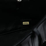 Chanel Chocolate Bar Printed Canvas Fringe Handbag