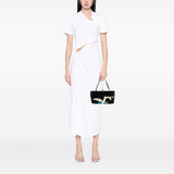 Chanel Chocolate Bar Printed Canvas Fringe Handbag