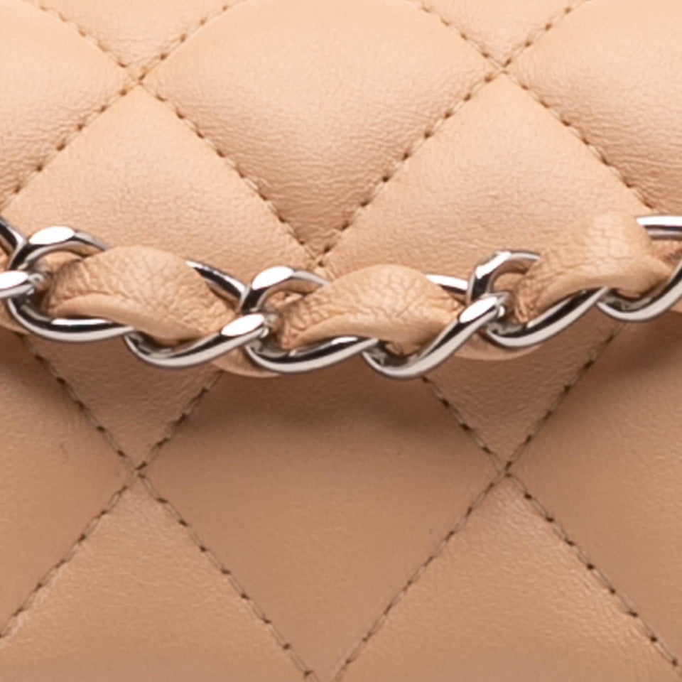Chanel Classic Lambskin East West Single Flap