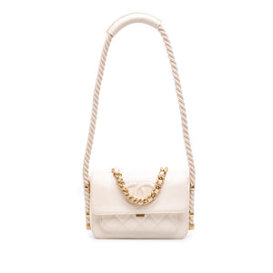 Chanel Crumpled Calfskin En Vogue Rope Flap