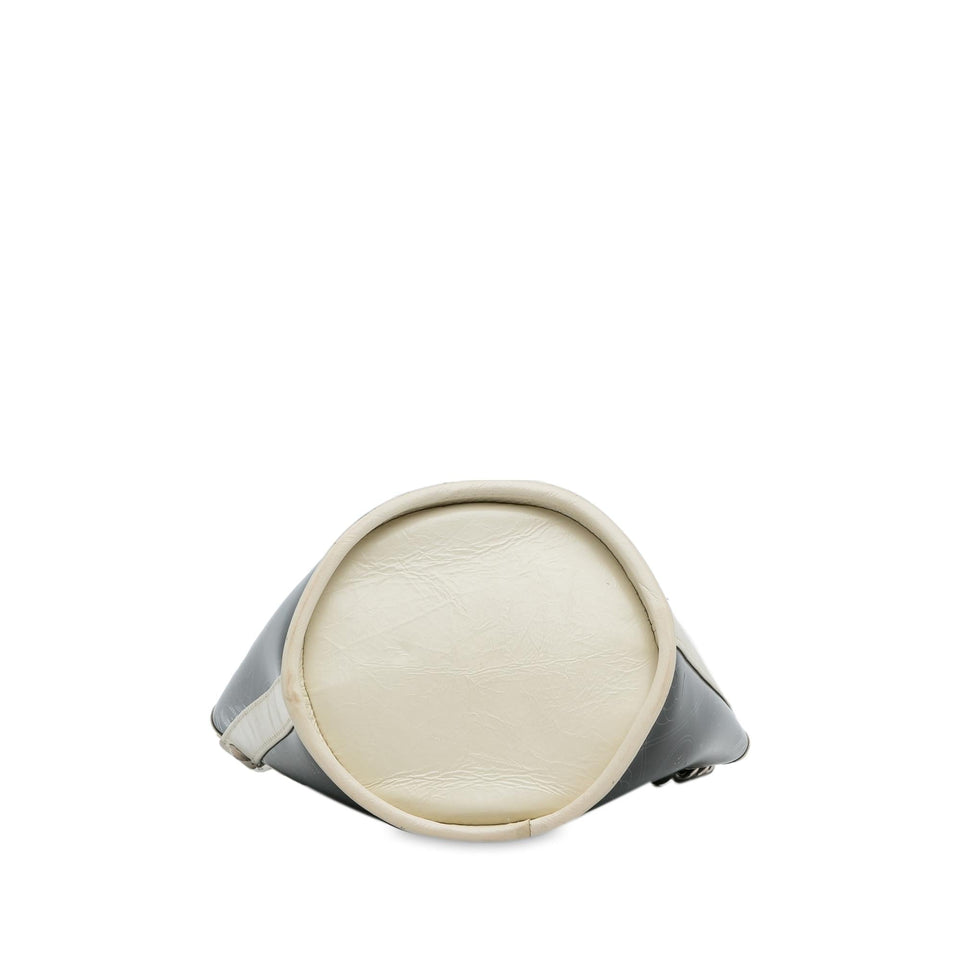Chanel Crumpled Calfskin PVC Camellia Bucket
