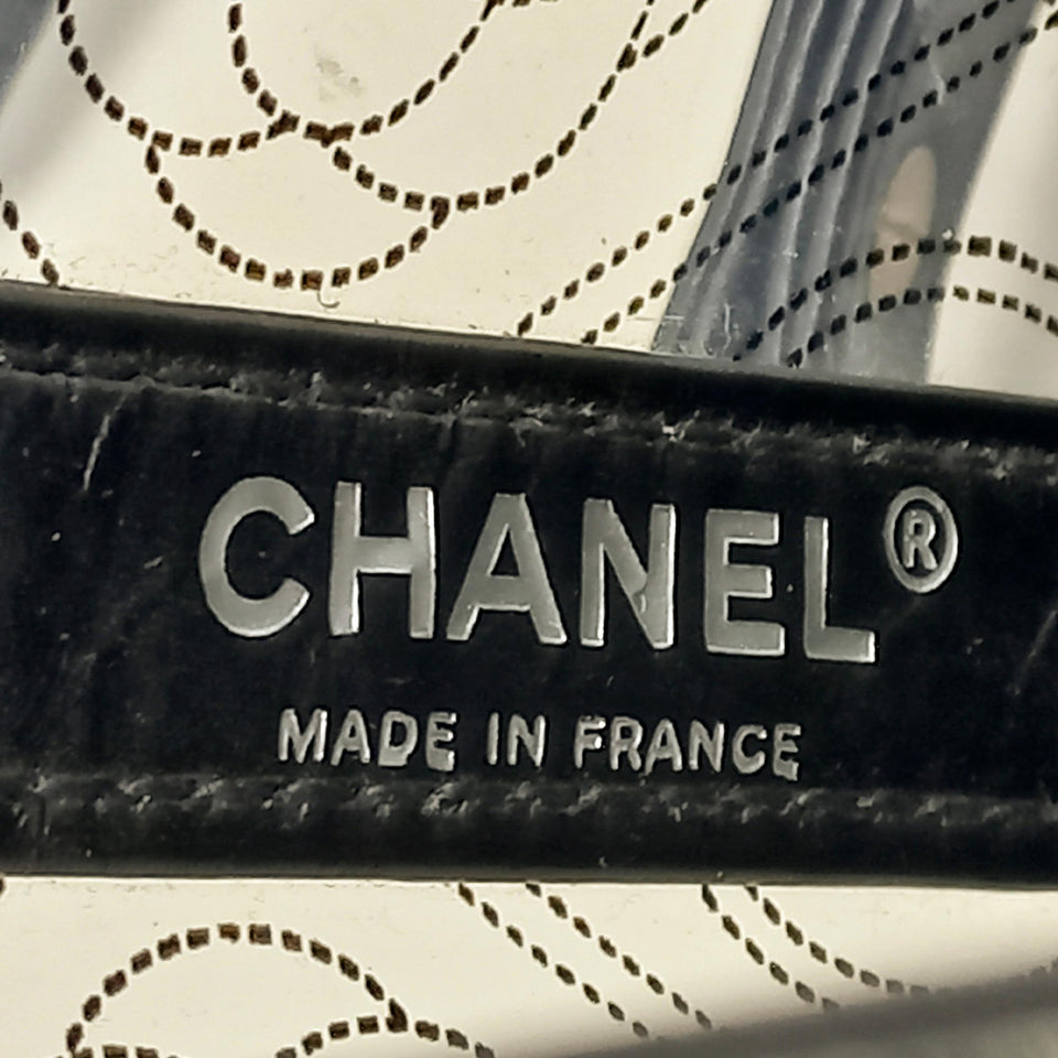 Chanel Crumpled Calfskin PVC Camellia Bucket