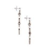 Chanel Crystal CC Triple Circle Drop Earrings