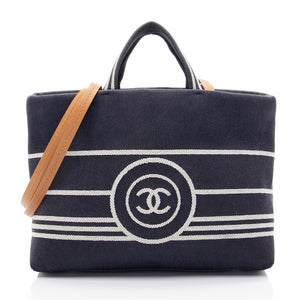 Chanel Denim CC Large Shopping Tote