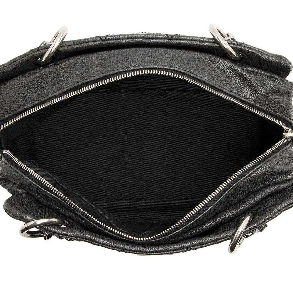 Chanel Distressed Caviar Leather Outdoor Ligne Satchel (SHF-20512)