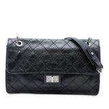 Chanel Embossed CC Quilted Aged Calfskin Reissue 2.55 Single Flap 227