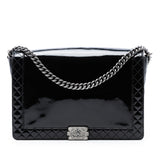 Chanel Extra Large Patent Boy Reverso Flap