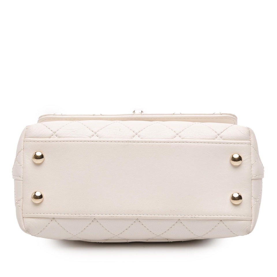Chanel Extra Mini Quilted Goatskin Rainbow Top Handle Flap