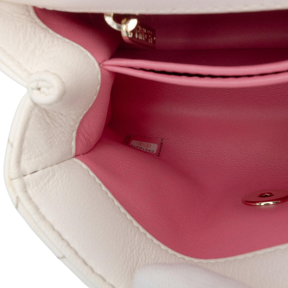 Chanel Extra Mini Quilted Goatskin Rainbow Top Handle Flap