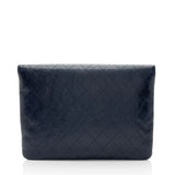 Chanel Glazed Calfskin Golden Class Turn Lock Clutch
