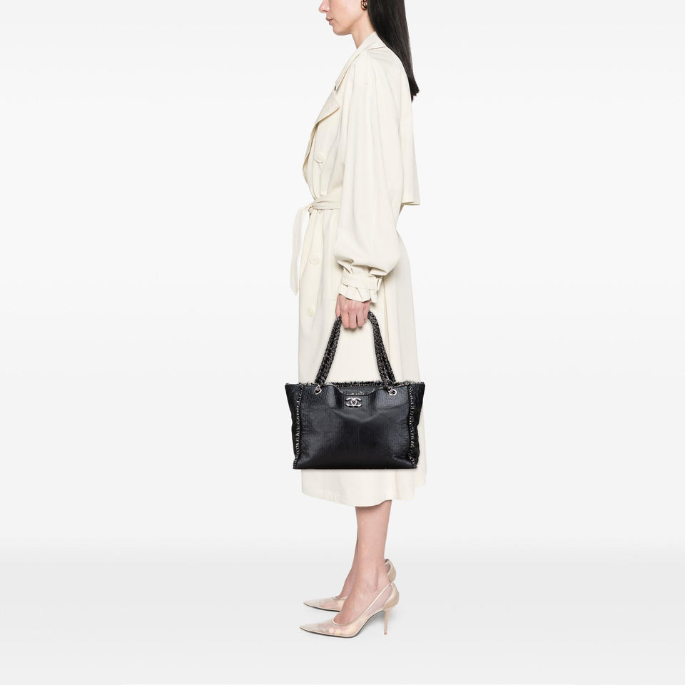 Chanel Glazed Calfskin Tweed Tweedy Shopping Tote