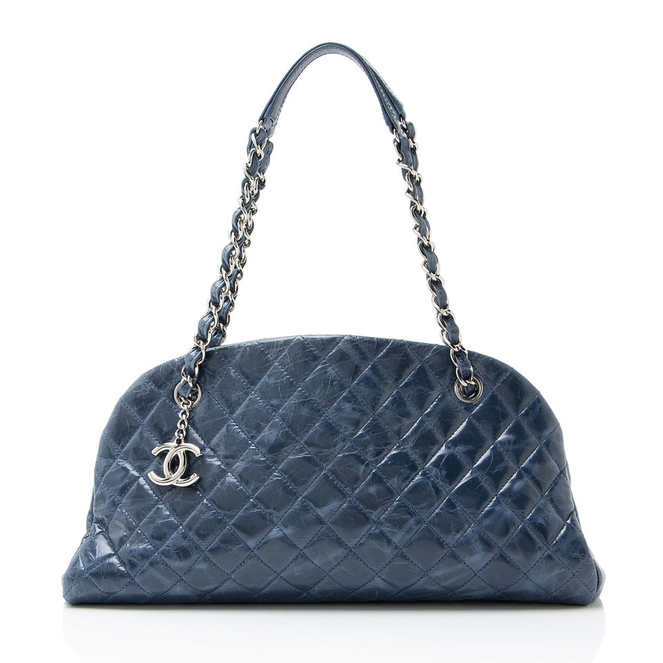 Chanel Glazed Leather Just Mademoiselle Bowler Bag
