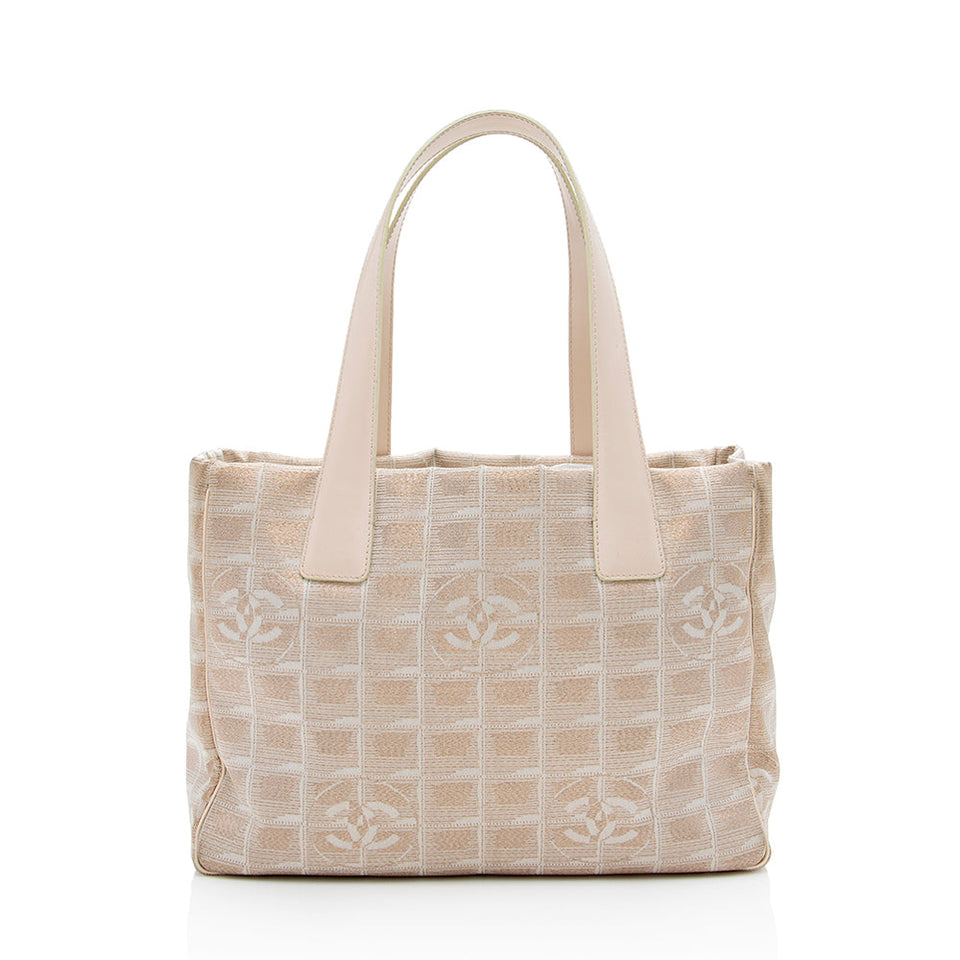 Chanel Glitter Nylon Travel Line Medium Tote (SHF-16771)