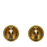Chanel Gold Plated CC Clip On Earrings