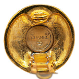Chanel Gold Plated CC Clip On Earrings