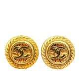 Chanel Gold Plated CC Clip On Earrings
