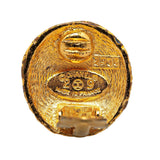 Chanel Gold Plated CC Clip-On Earrings
