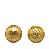 Chanel Gold Plated CC Clip On Earrings
