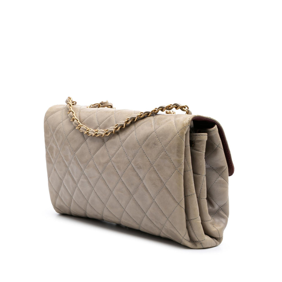 Chanel Jumbo CC Quilted Calfskin Straight Flap