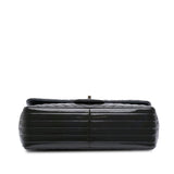 Chanel Jumbo Classic Chevron Patent Double Flap