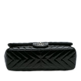 Chanel Jumbo Classic Chevron Patent Single Flap