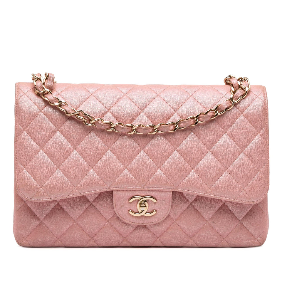 Chanel Jumbo Classic Iridescent Caviar Double Flap
