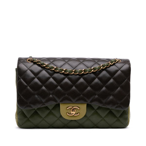Chanel Jumbo Classic Tricolor Lambskin Double Flap