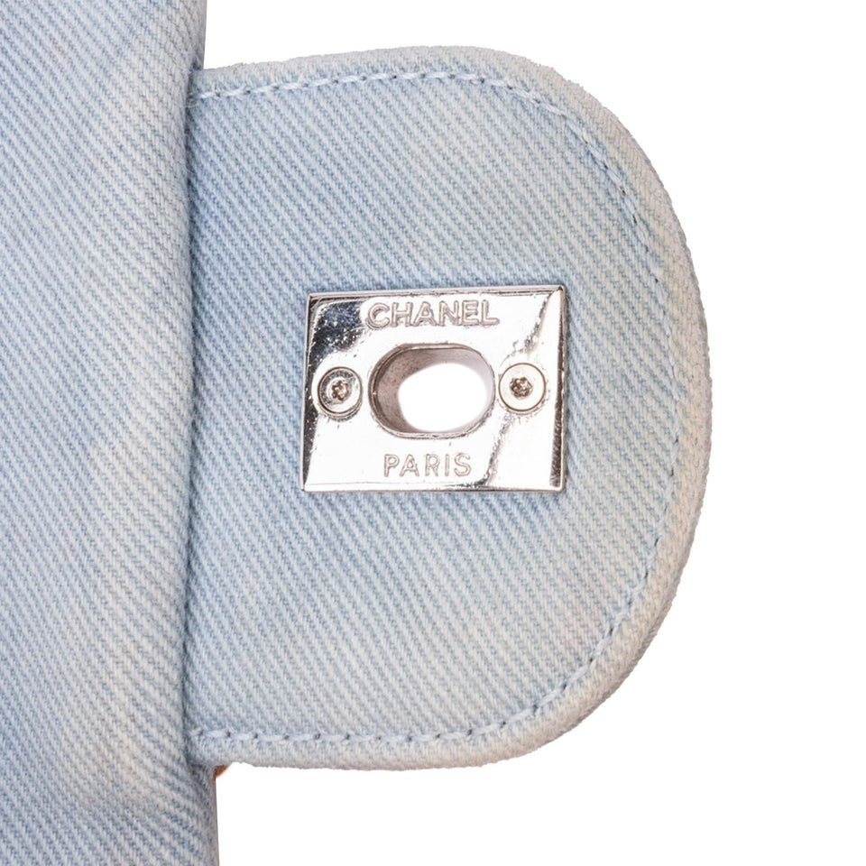 Chanel Jumbo Denim Canebiers Net Flap
