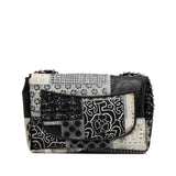 Chanel Jumbo PVC and Tweed Patchwork Single Flap