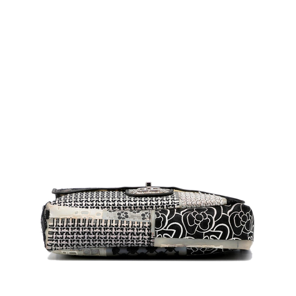 Chanel Jumbo PVC and Tweed Patchwork Single Flap
