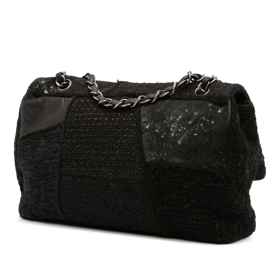 Chanel Jumbo Patchwork Tweed Flap