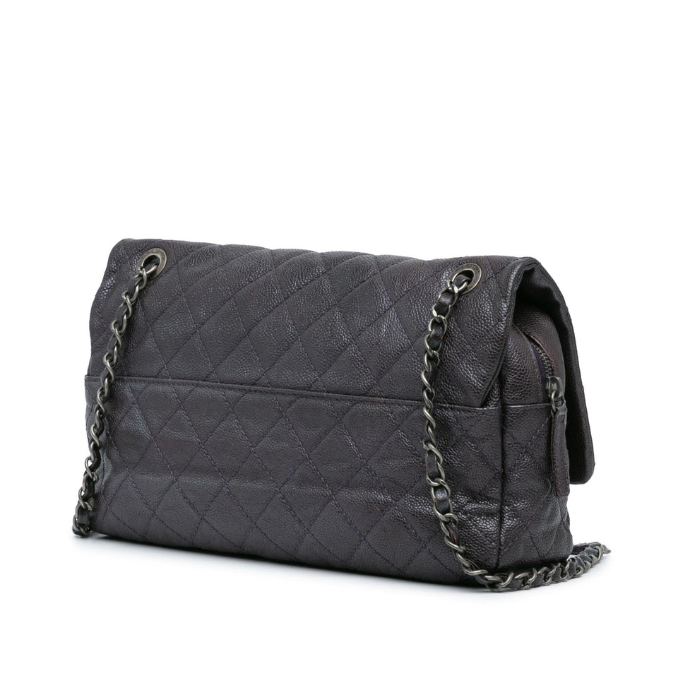 Chanel Jumbo Quilted Iridescent Caviar Easy Flap