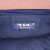 Chanel Jumbo Stripe Jersey Felt and Rope Flap