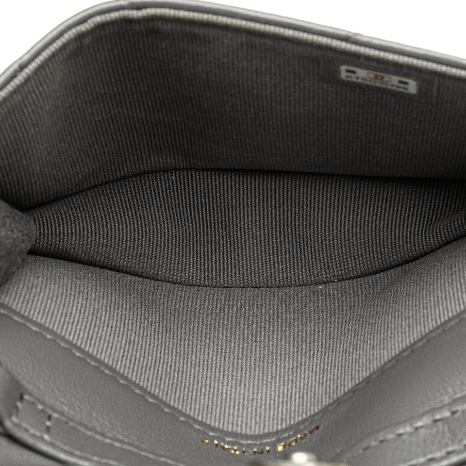 Chanel Lambskin 19 Flap Coin Purse With Chain