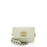 Chanel Lambskin 19 Flap Coin Purse on Chain