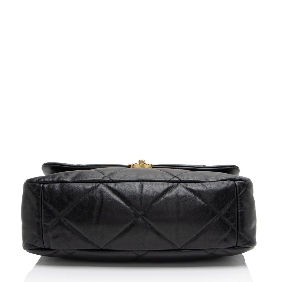 Chanel Lambskin 19 Maxi Flap Shoulder Bag